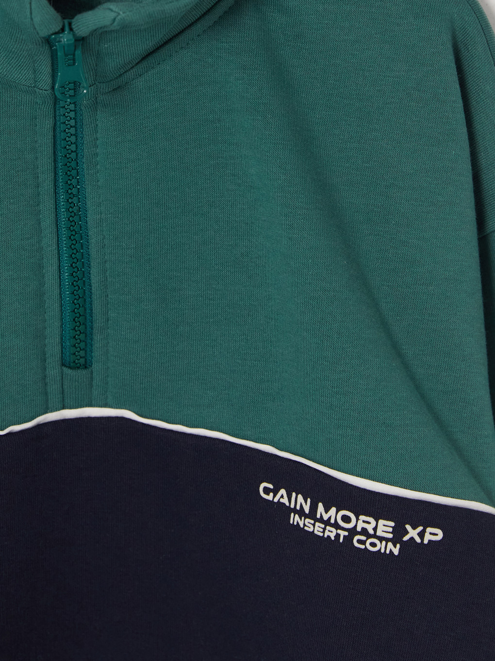 Mock Neck Boys' Thick Sweatshirt-2
