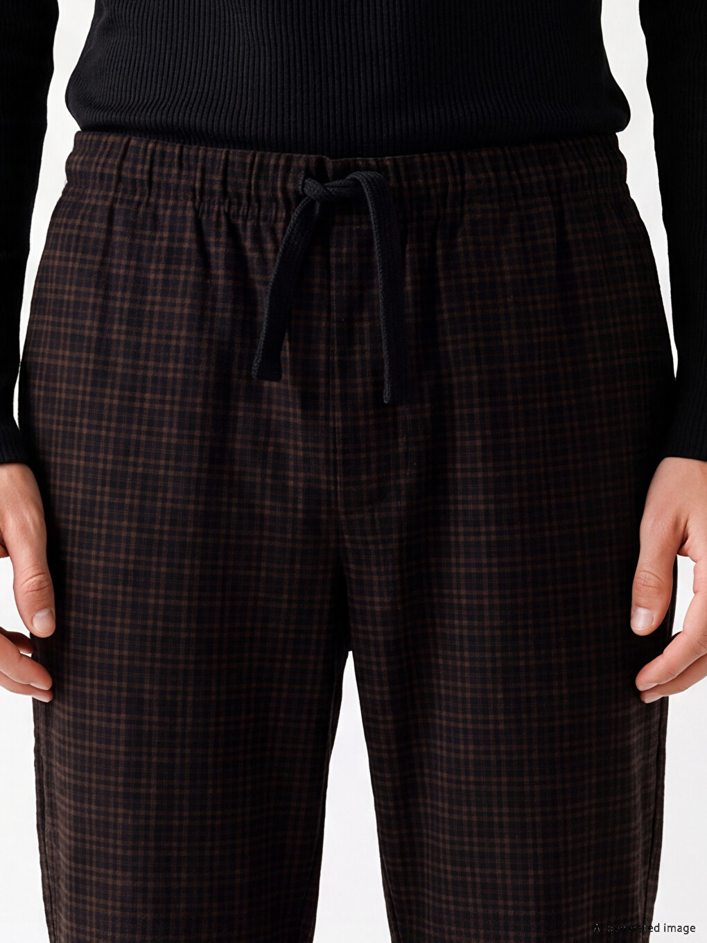 Regular Fit Plaid Patterned Men's Pyjamas Bottoms-2