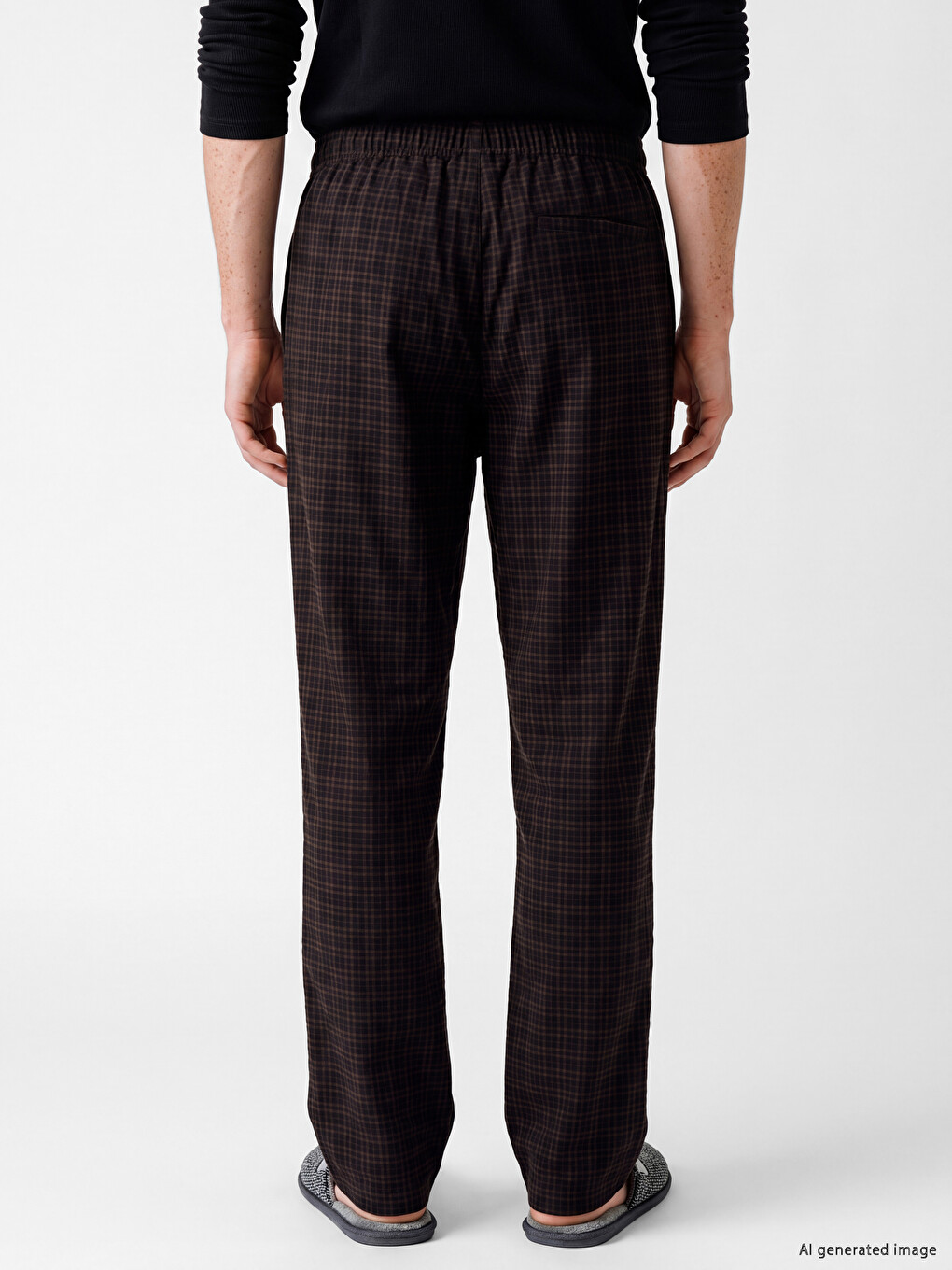 Regular Fit Plaid Patterned Men's Pyjamas Bottoms-3