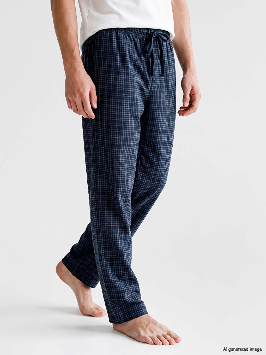 Regular Fit Plaid Patterned Men's Pyjamas Bottoms-1