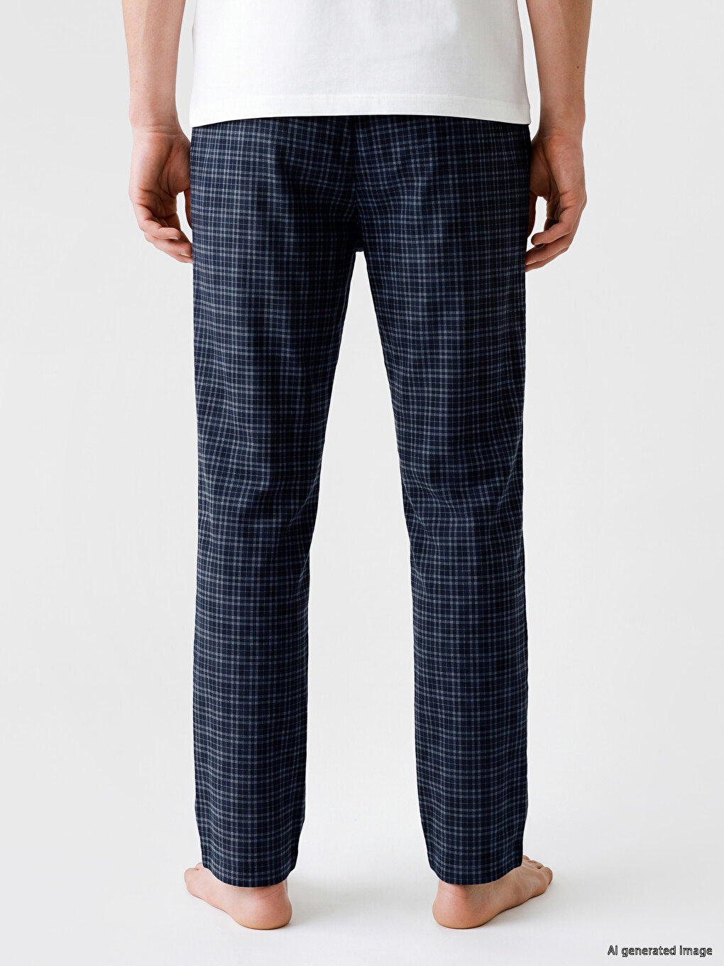 Regular Fit Plaid Patterned Men's Pyjamas Bottoms-3