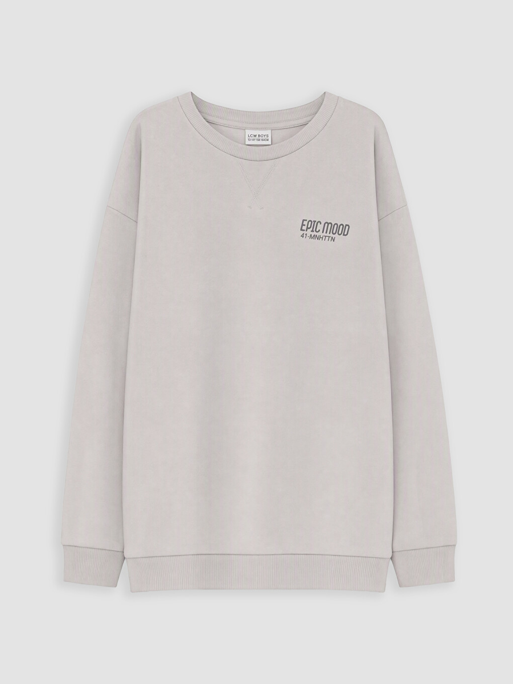 Crew Neck Printed Boys' Thick Sweatshirt