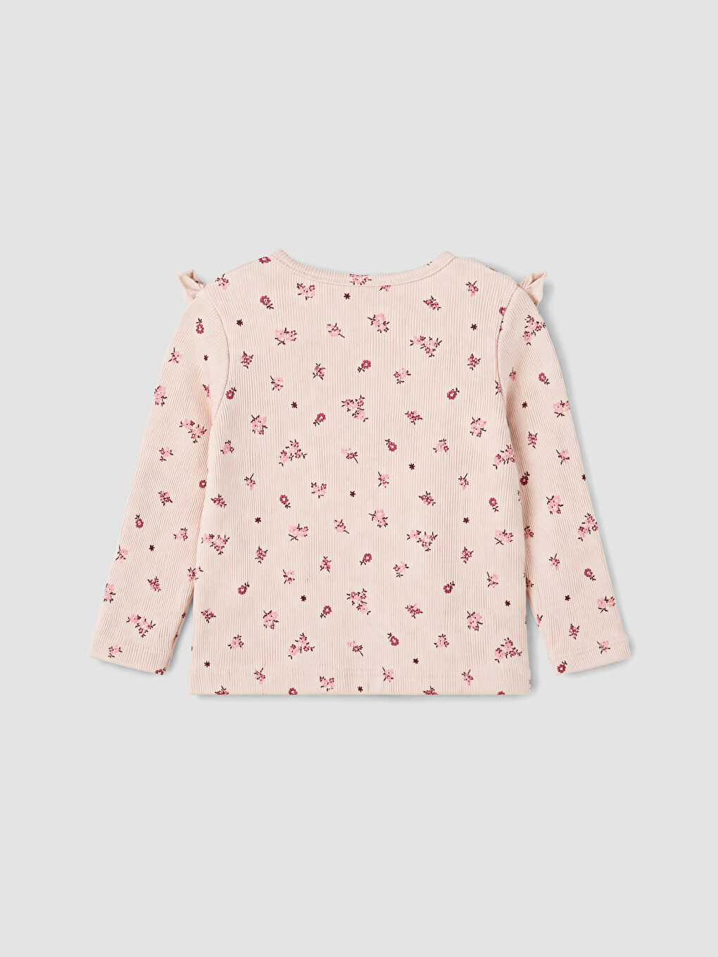 Pembe Çiçekli Kız Çocuk Taytlı Takım-3