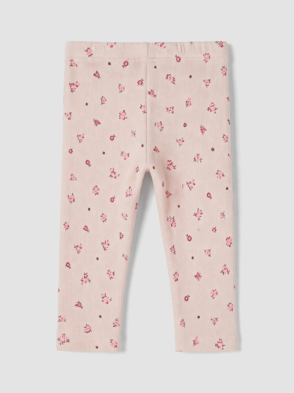 Pembe Çiçekli Kız Çocuk Taytlı Takım-5