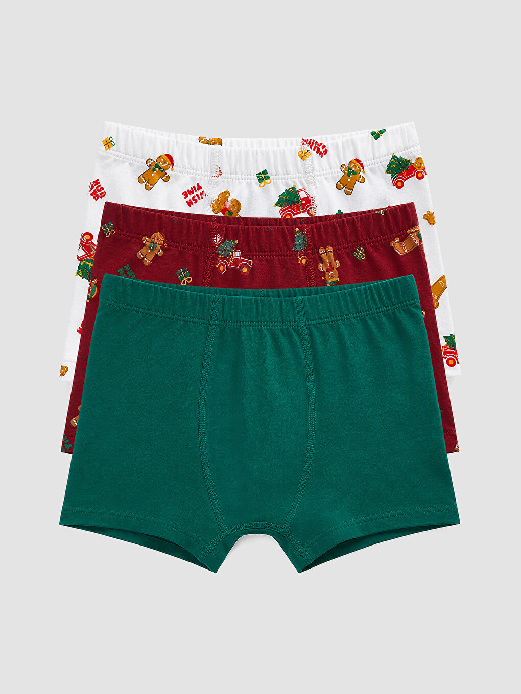 3'lü New Year Themed Boys' Boxer-5