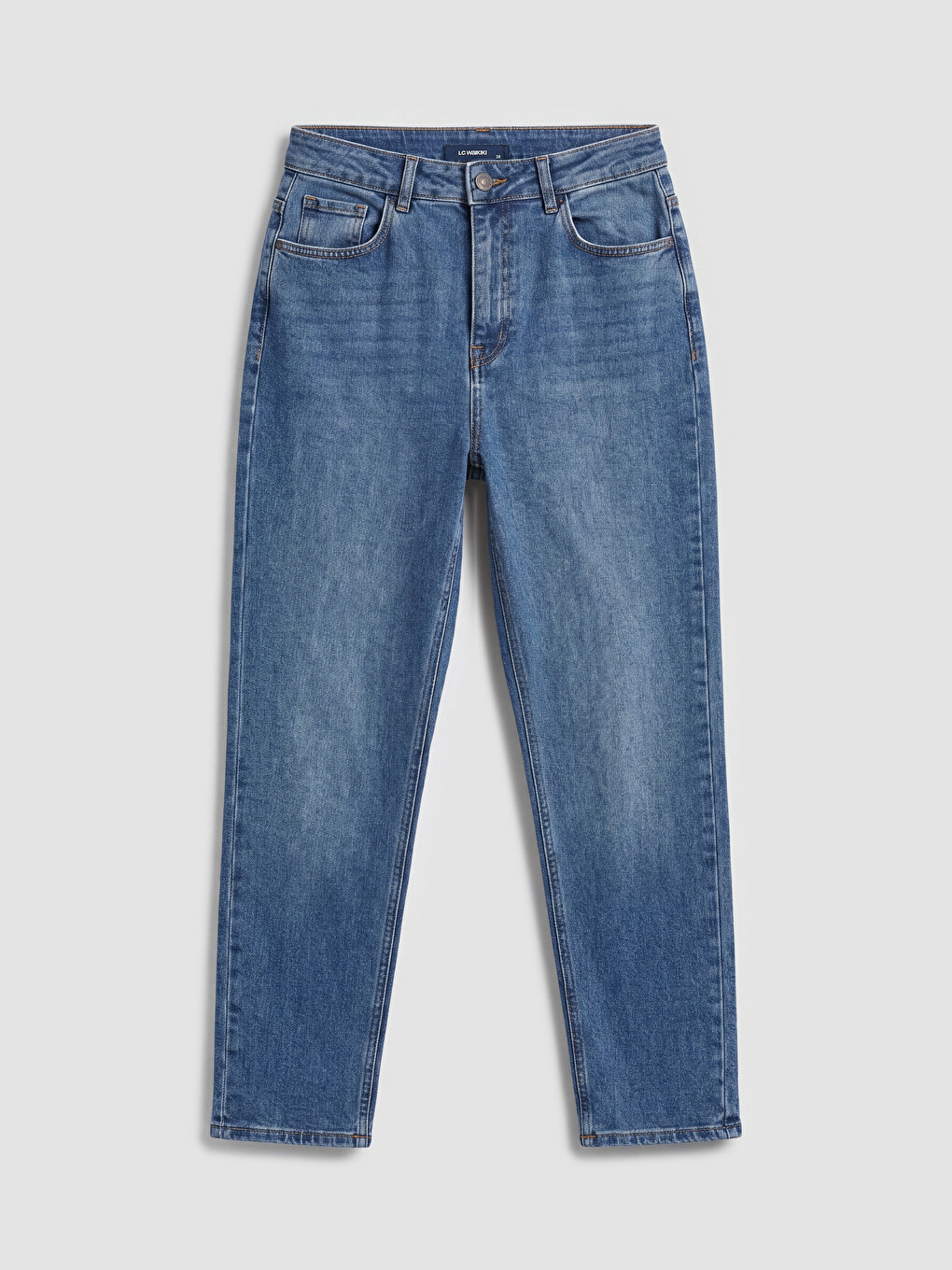 İndigo Mom Fit Kadın Jean Pantolon-4