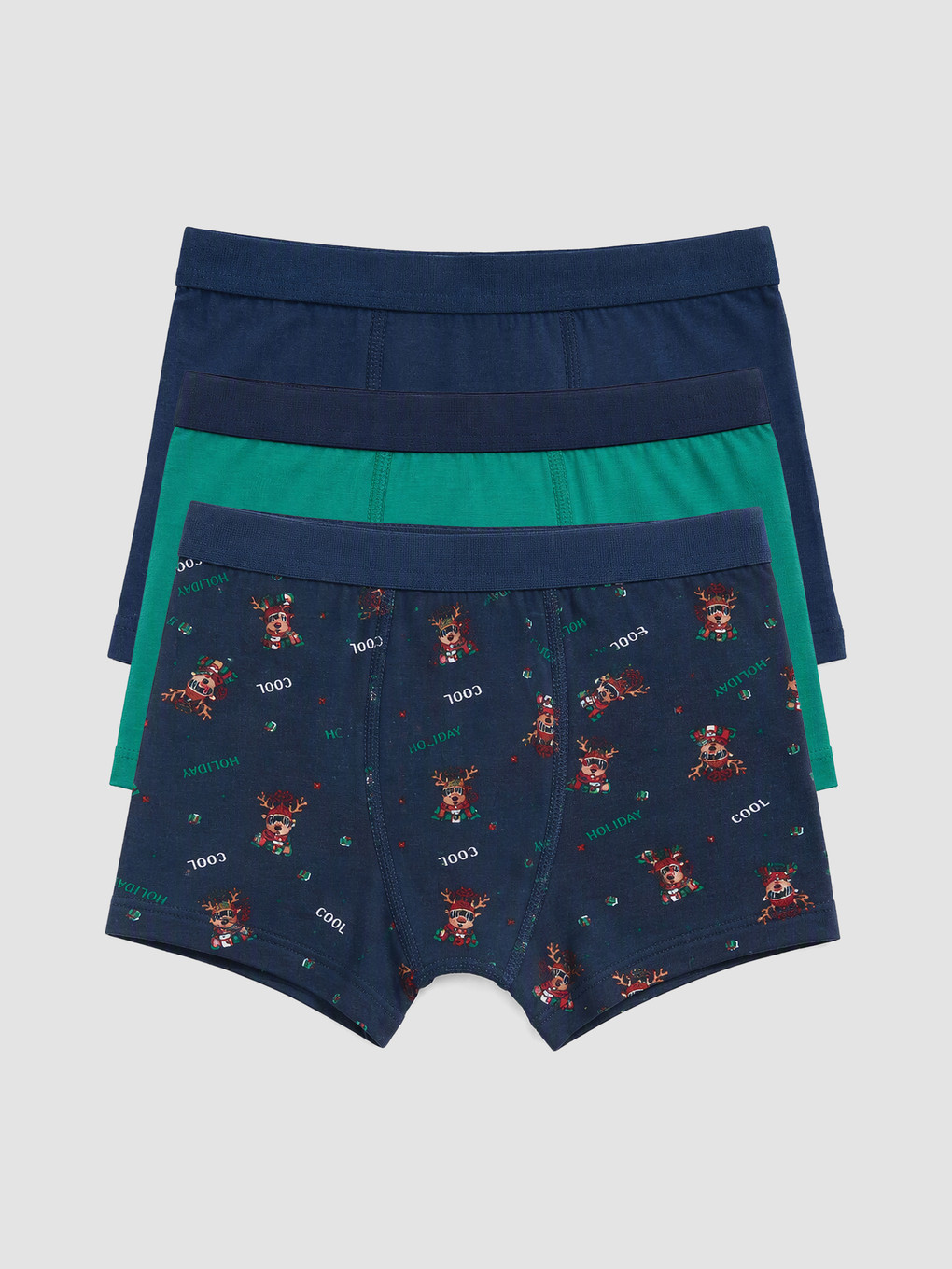 3'lü New Year Themed Boys' Boxer-5
