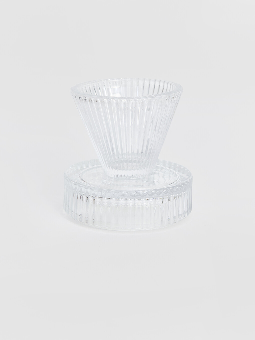 Transparent Glass Candle Holder-2