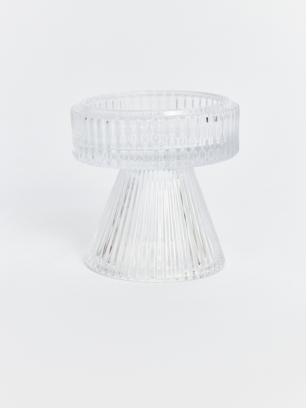 Transparent Glass Candle Holder-1