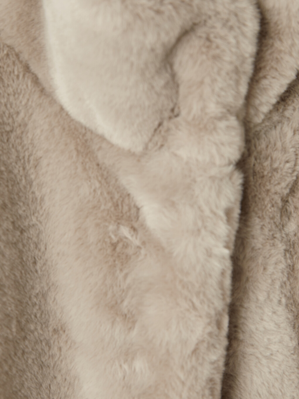 Mock Neck Women's Plush Overcoat-6