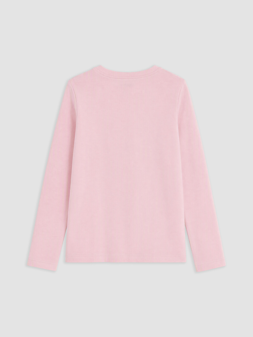 Pembe Bisiklet Yaka Kız Çocuk Tişört-1