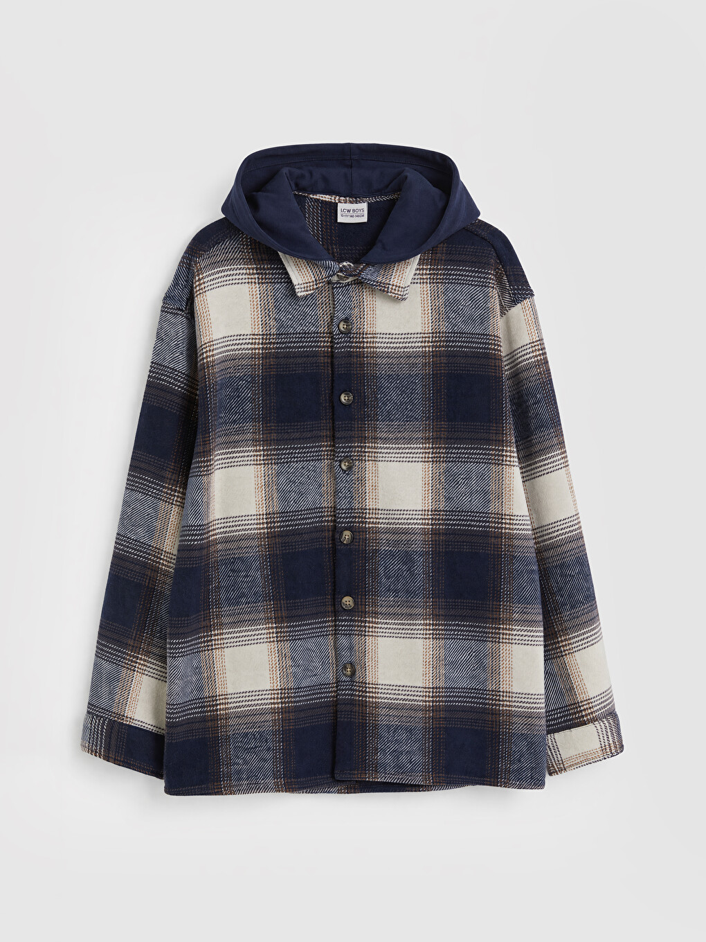 Hooded Plaid Boys' Shirt Jacket