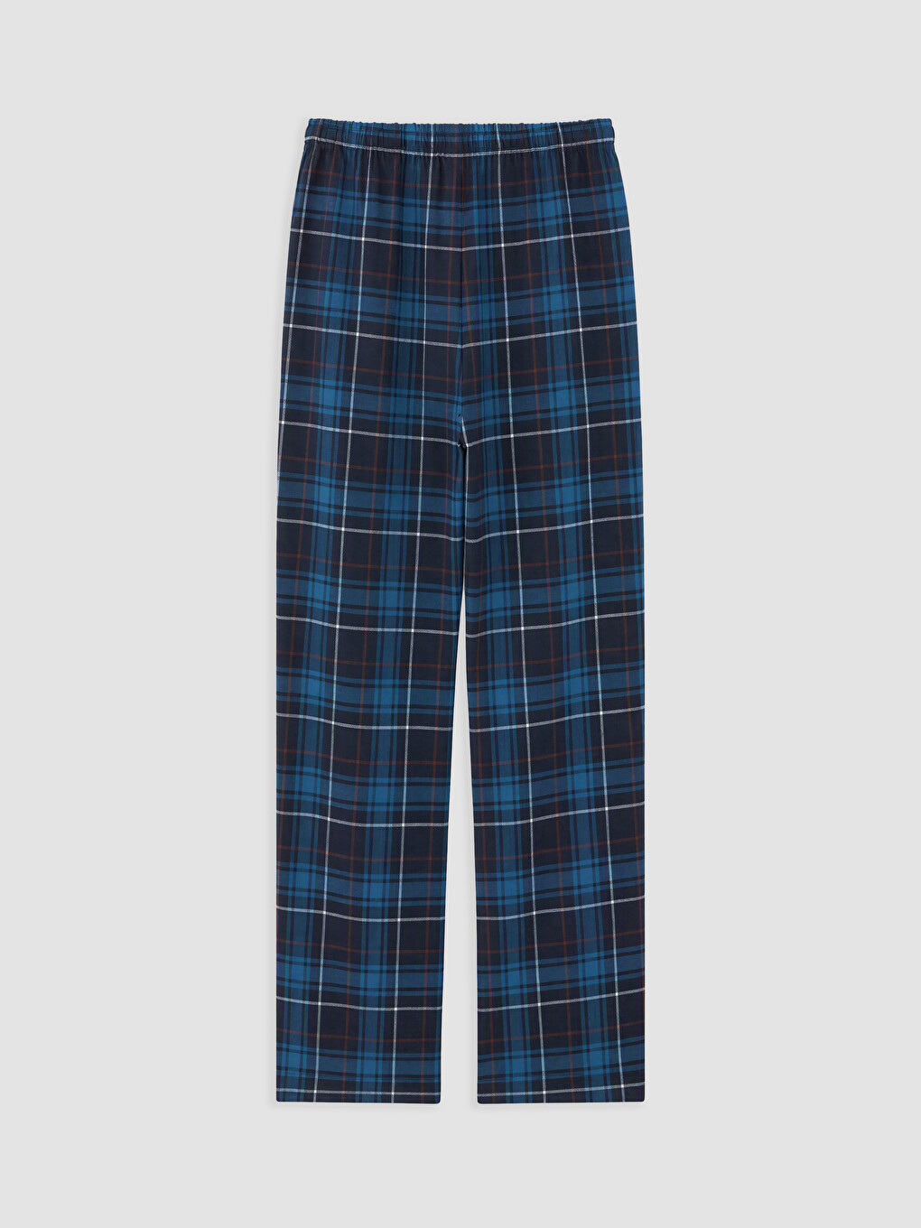 Petrol Regular Fit Ekose Erkek Pijama Altı-5