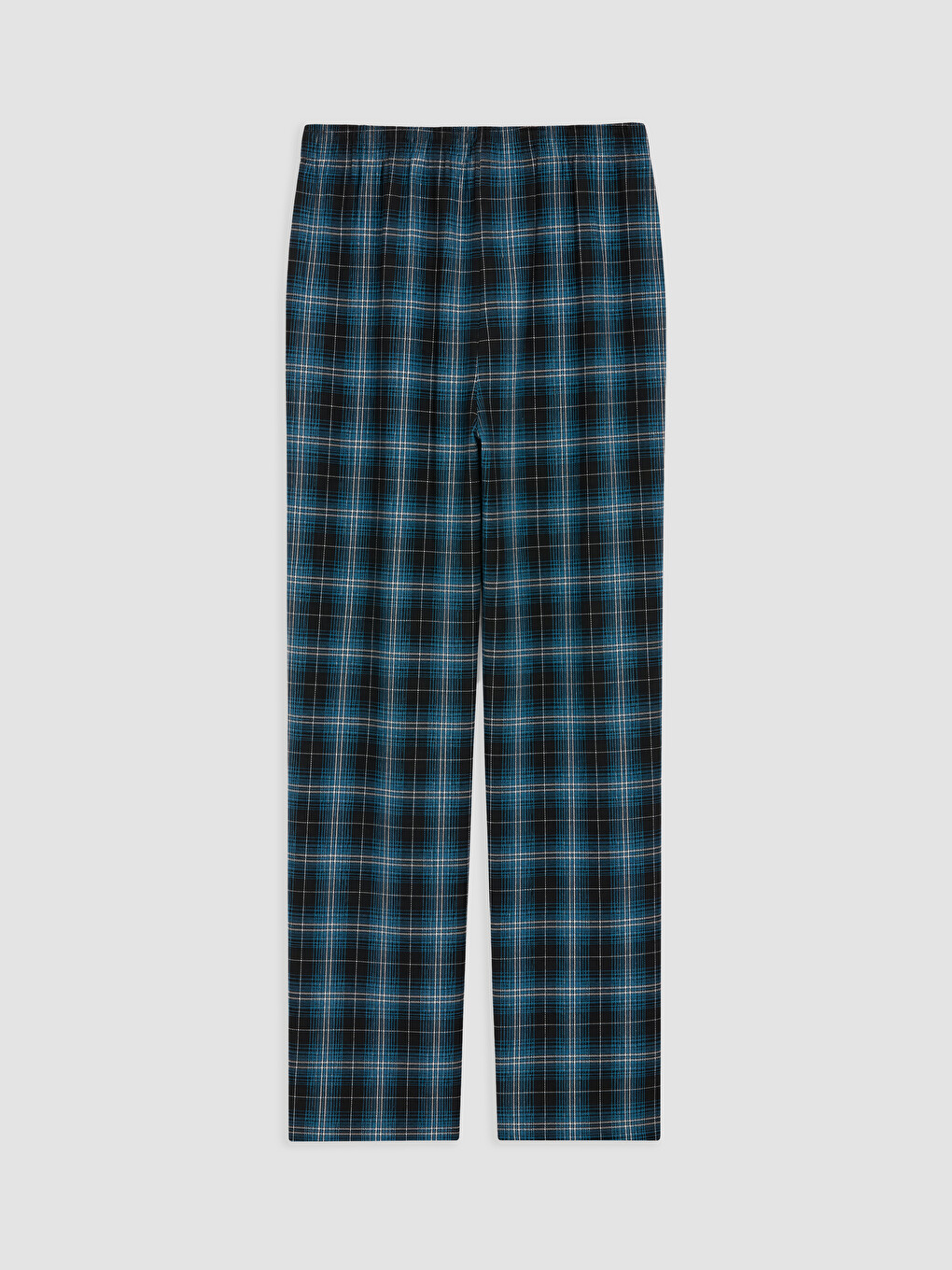 Petrol Regular Fit Ekose Erkek Pijama Altı-5