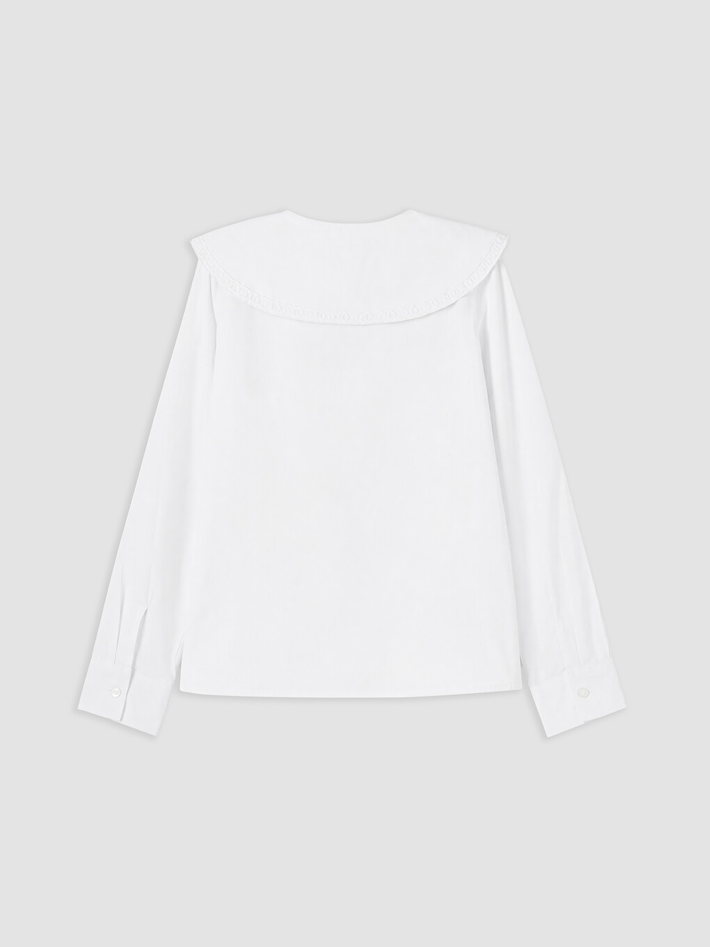 Embroidered Peter Pan Collar Girls' Shirt-1
