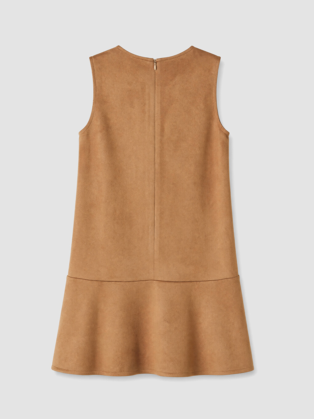 Bow Detailed Girls' Suede Dress-2