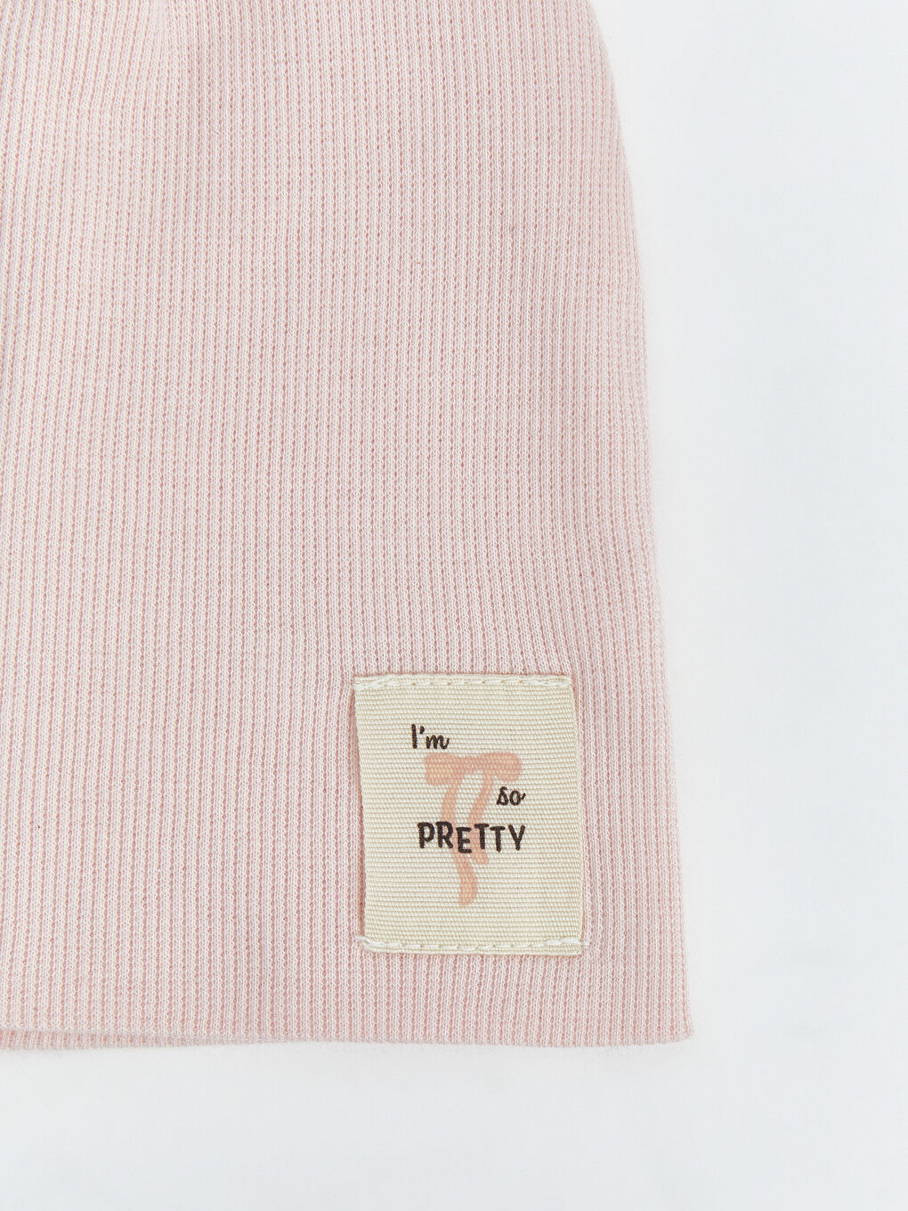 Bej Nakışlı Kız Bebek Bere 2'li-2