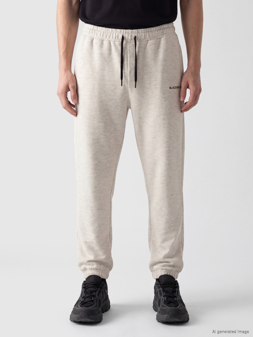 Man Grey Jogger Sweatpants-1