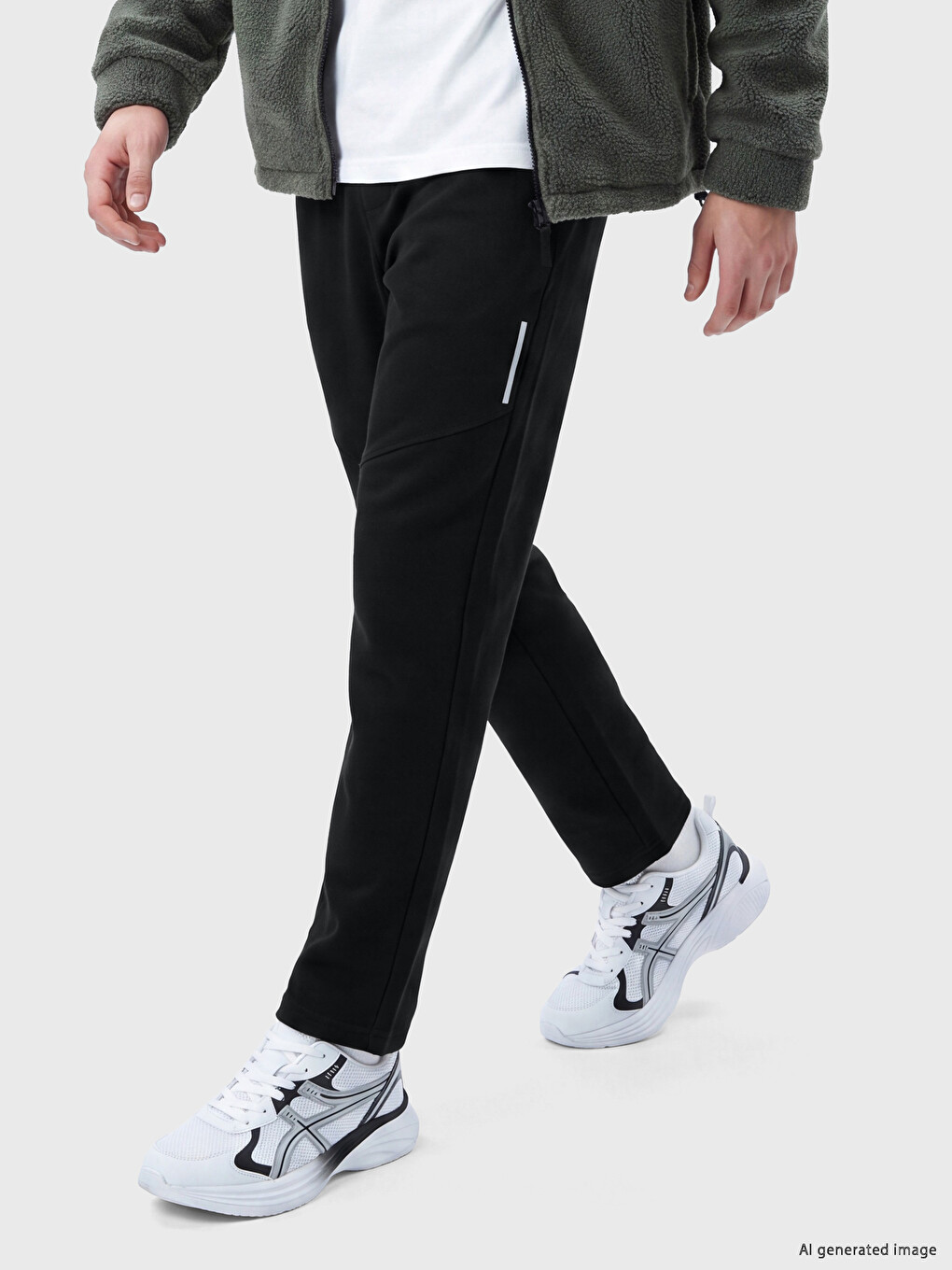 Siyah Regular Fit Erkek Eşofman Altı-1