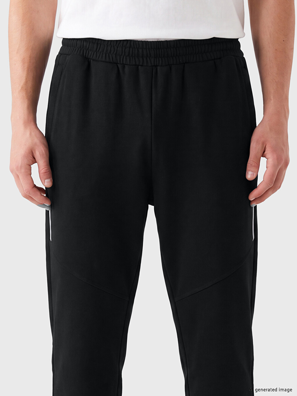 Siyah Regular Fit Erkek Eşofman Altı-2