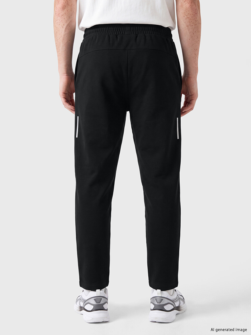 Siyah Regular Fit Erkek Eşofman Altı-3