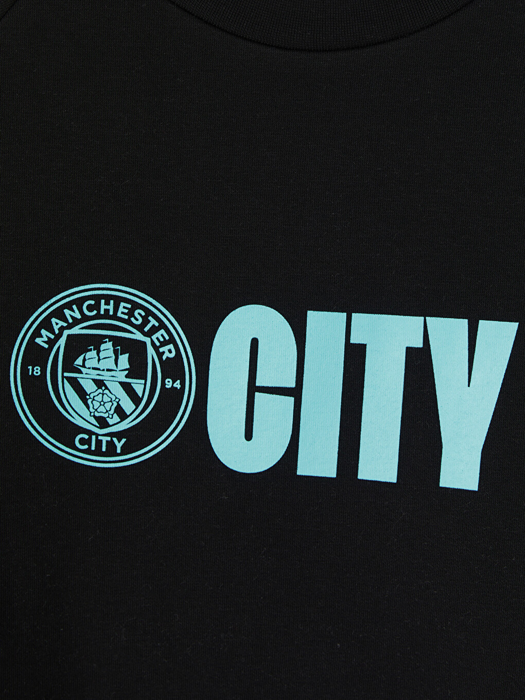 Siyah Manchester City Baskılı Erkek Sweatshirt-6