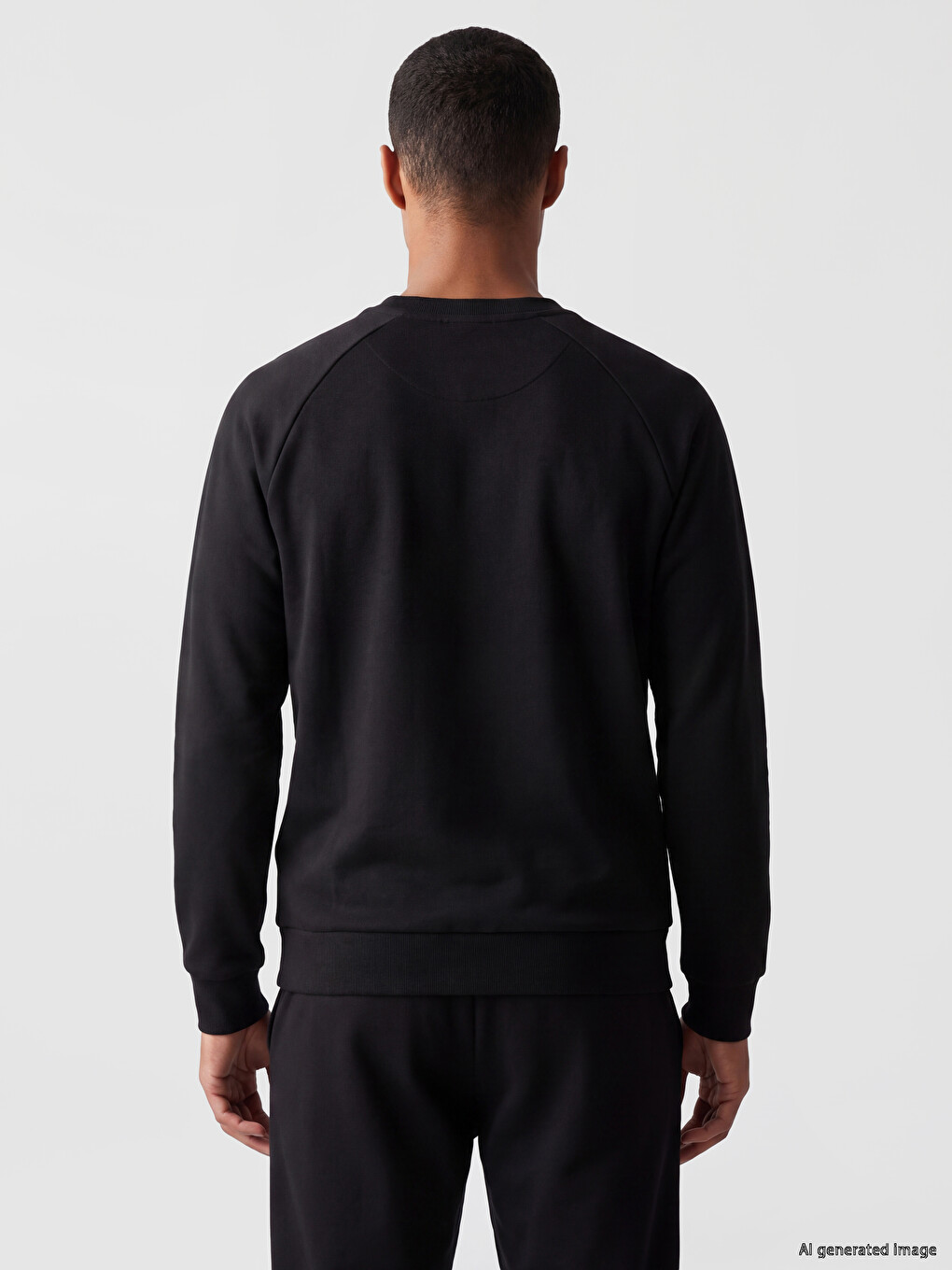 Siyah Manchester City Baskılı Erkek Sweatshirt-3