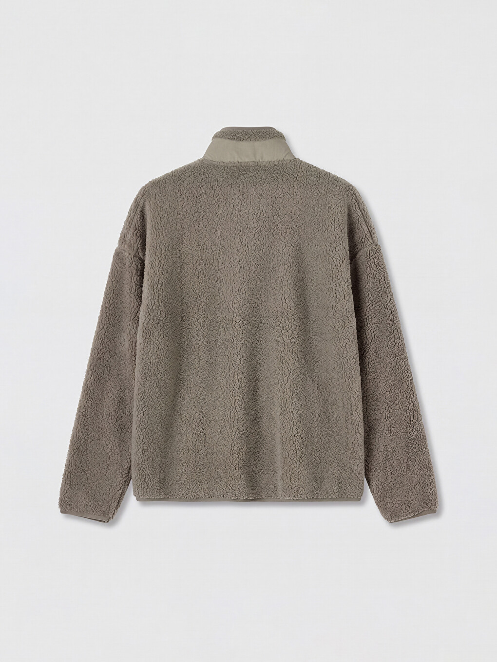 Mock Neck Men's Plush Zip-up Sweatshirt-5