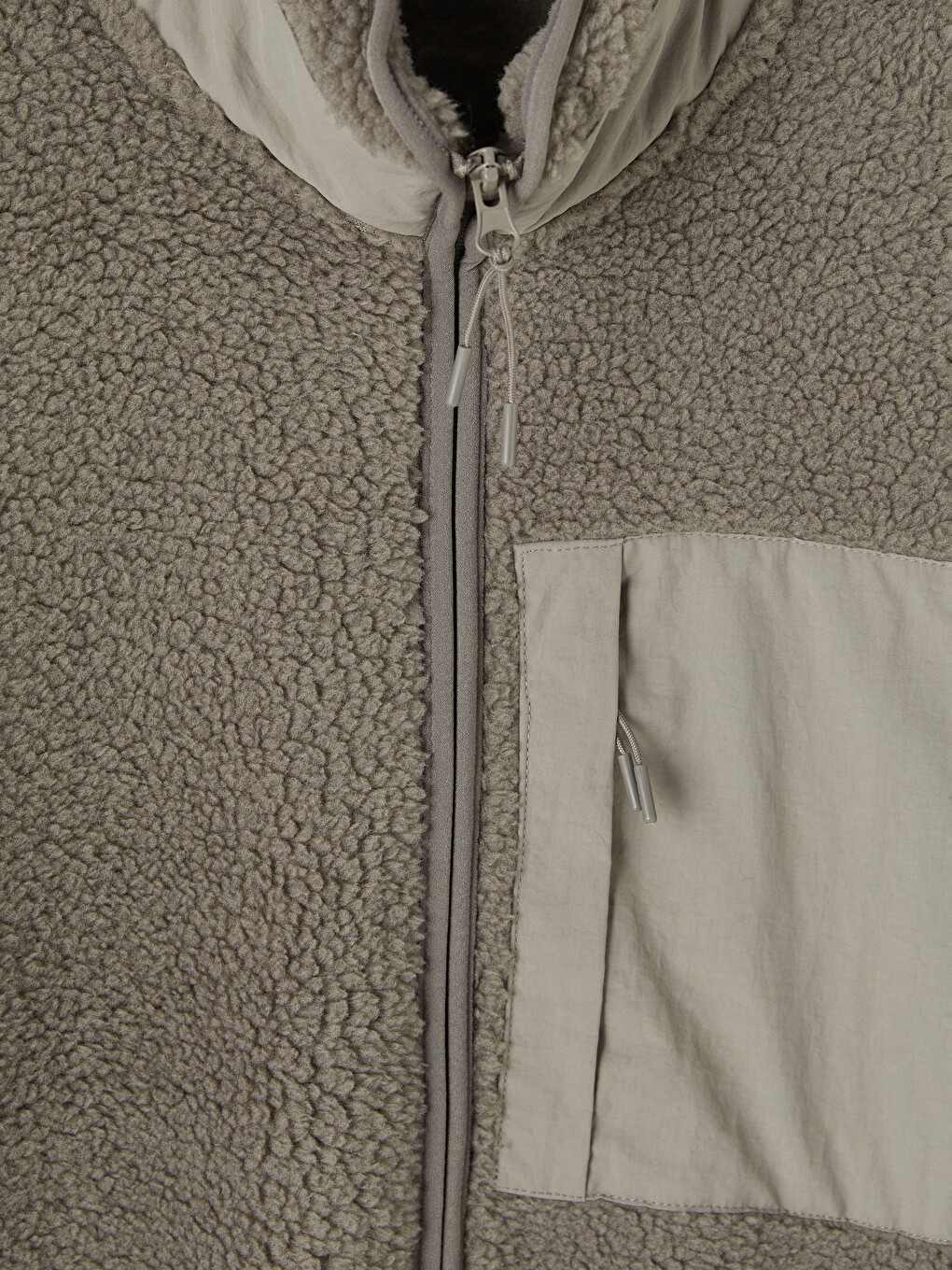 Mock Neck Men's Plush Zip-up Sweatshirt-6