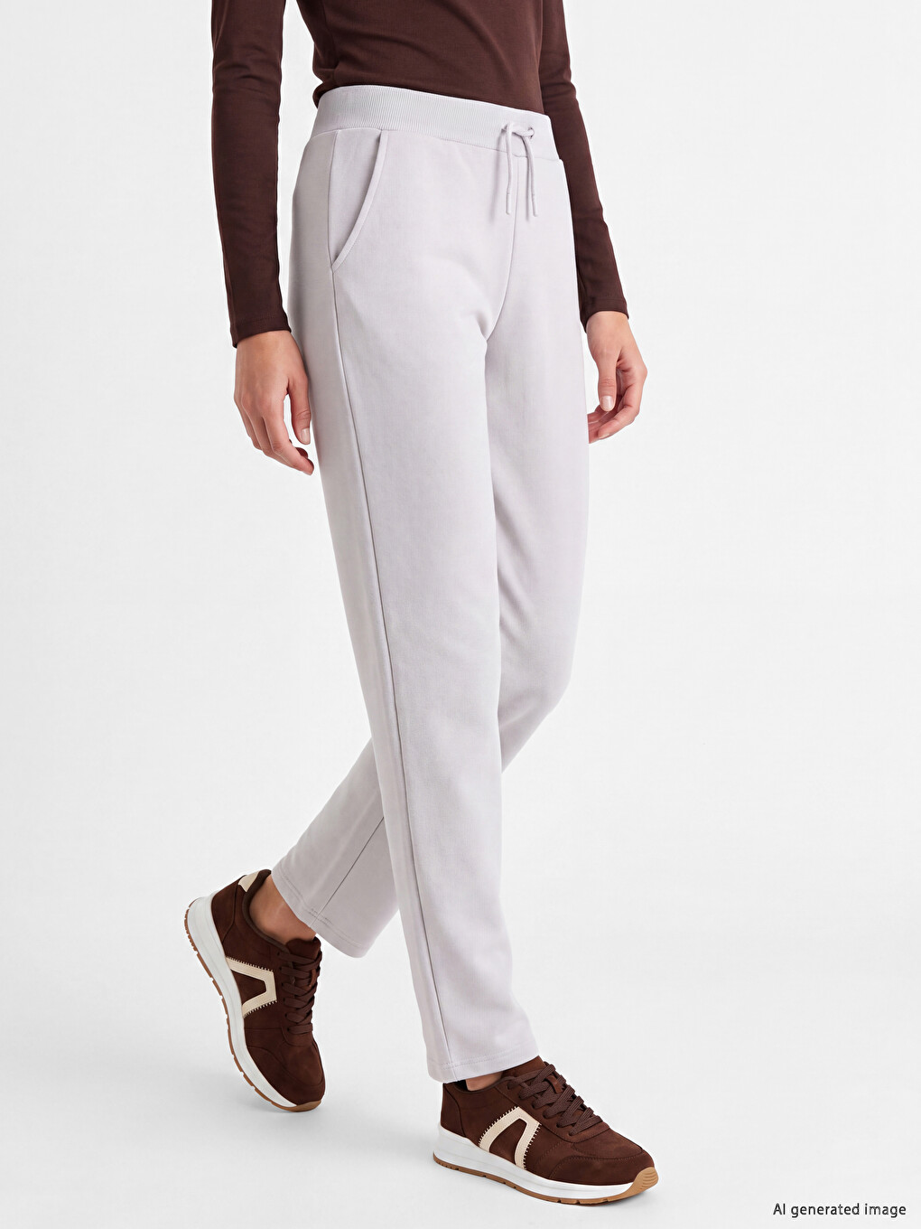 Elastic Waist Women's Sweatpants-1