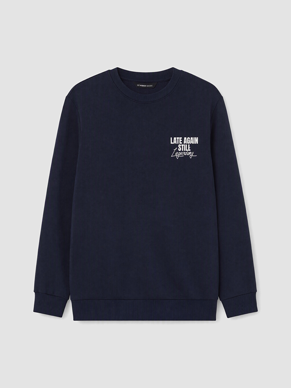 Crew Neck Men's Thick Sweatshirt-3