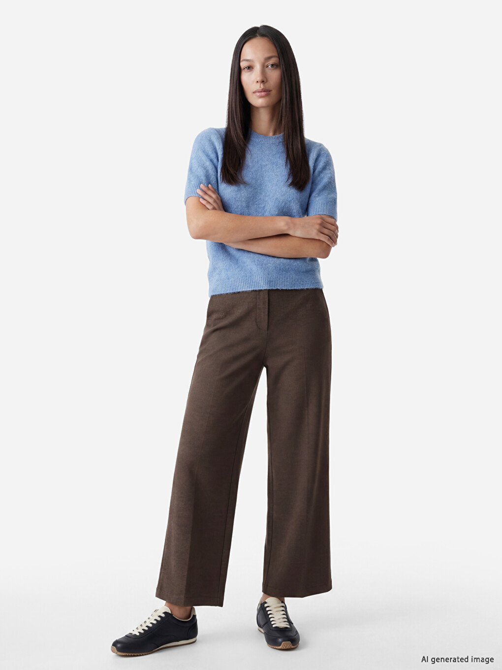 Woman Brown Trousers-1