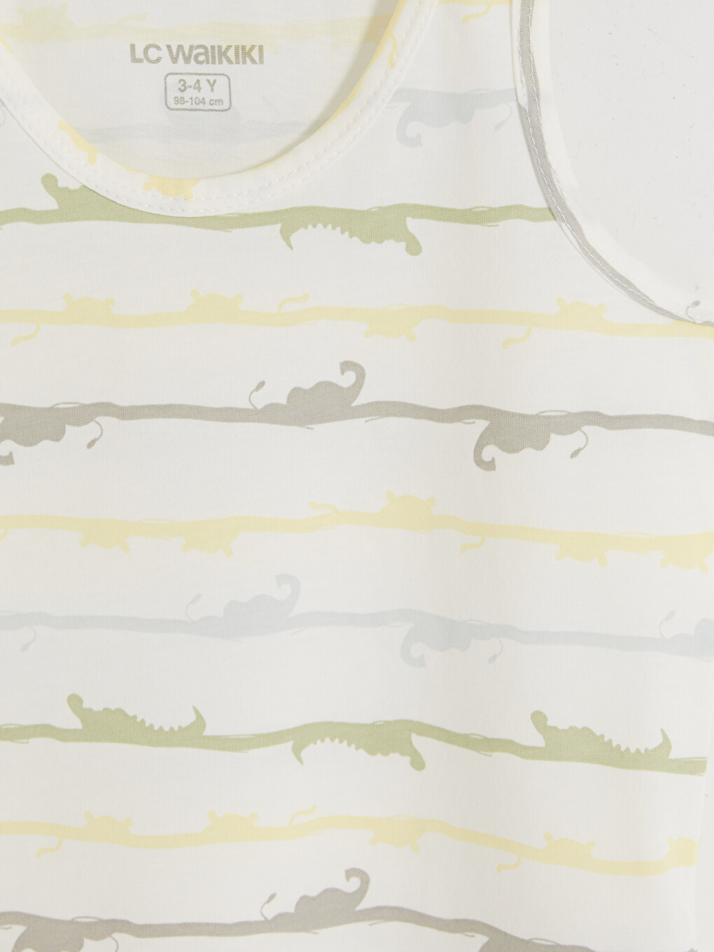 Ekru Bisiklet Yaka Erkek Çocuk Atlet 5'li-7