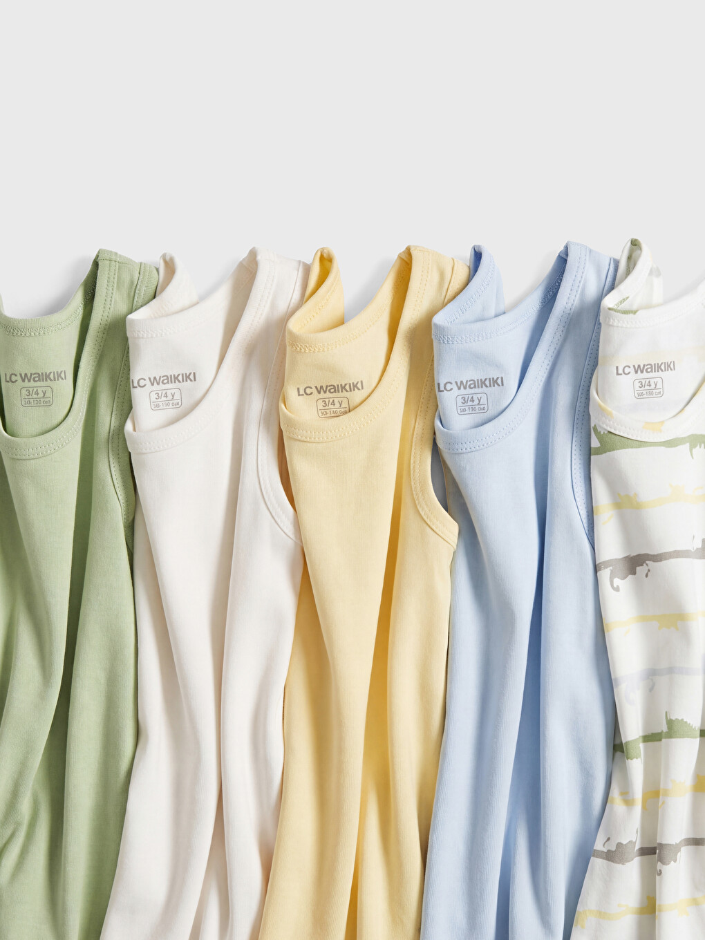 Crew Neck Boys' Vest 5 Pack-10