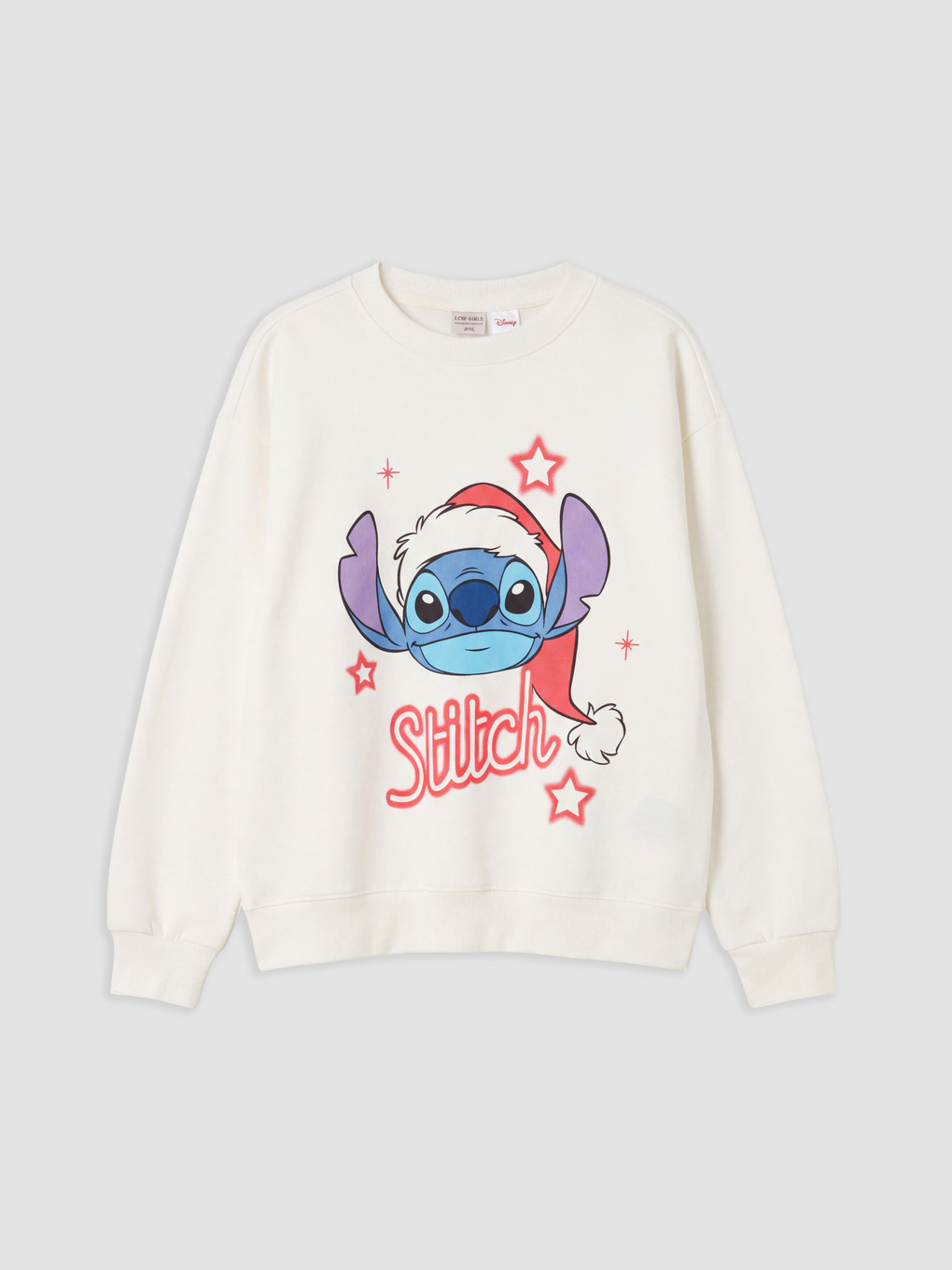 Stitch Принтті Қыздарға Арналған Қалың Свитшот