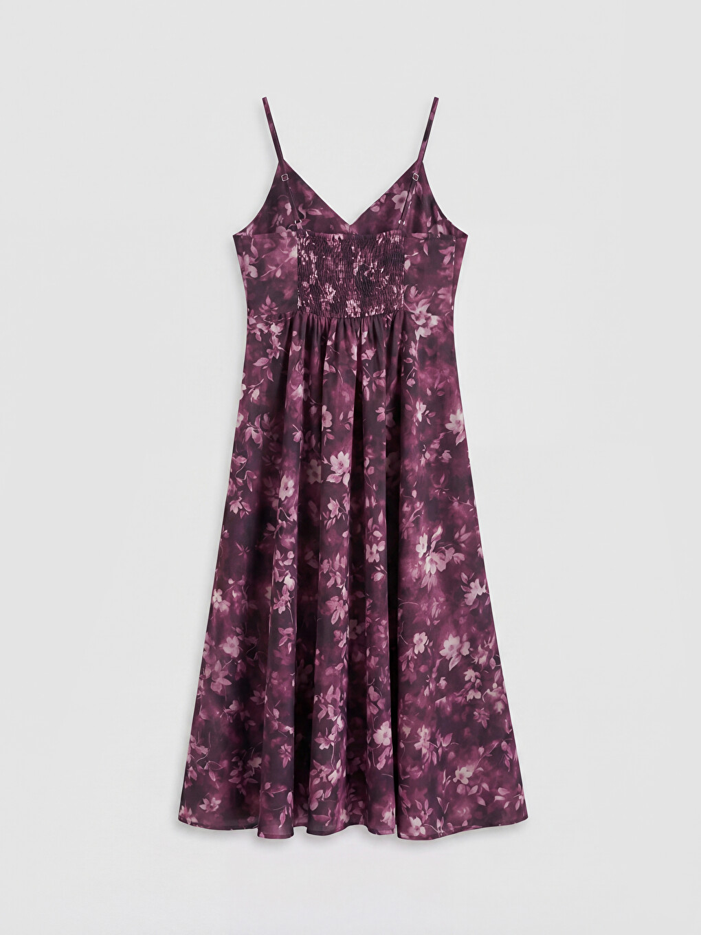 V Neck Strappy Floral Dress-5