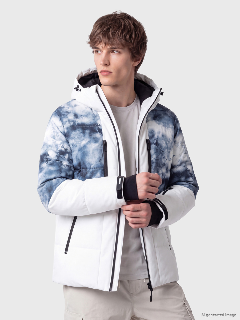 Regular Fit Hooded Men's Coat