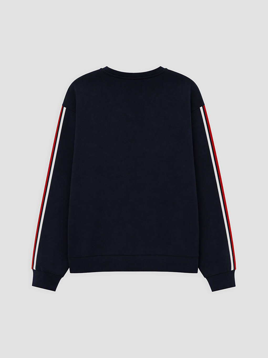 Lacivert Şeritli Soft Touch Kadın Sweatshirt-1