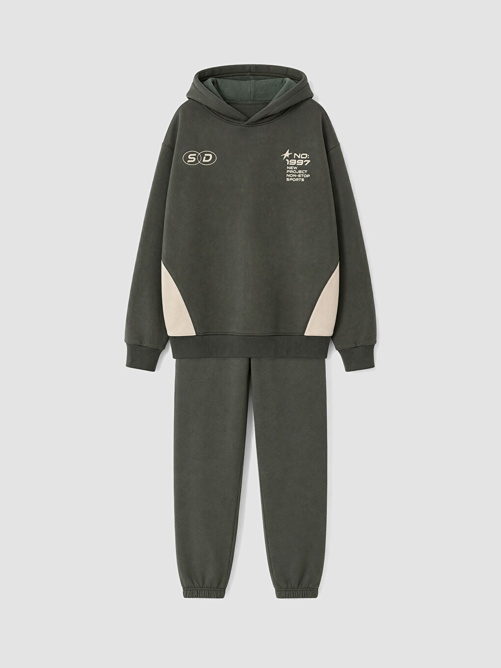 Hooded Boys' Thick Tracksuit Set
