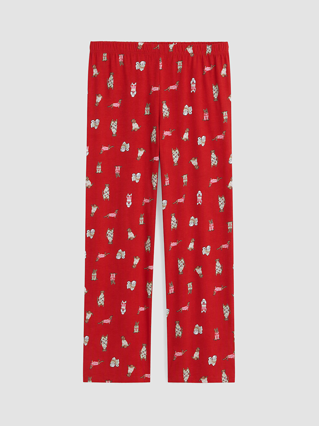 Kırmızı Baskılı Kadın Pijama Takımı-8