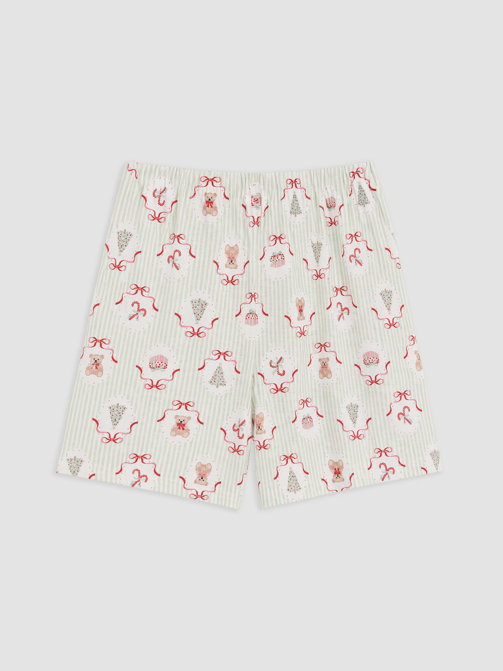 Woman Green Shortie Pyjama Set-3