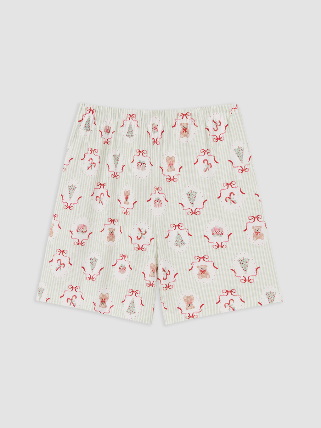 Woman Green Shortie Pyjama Set-4