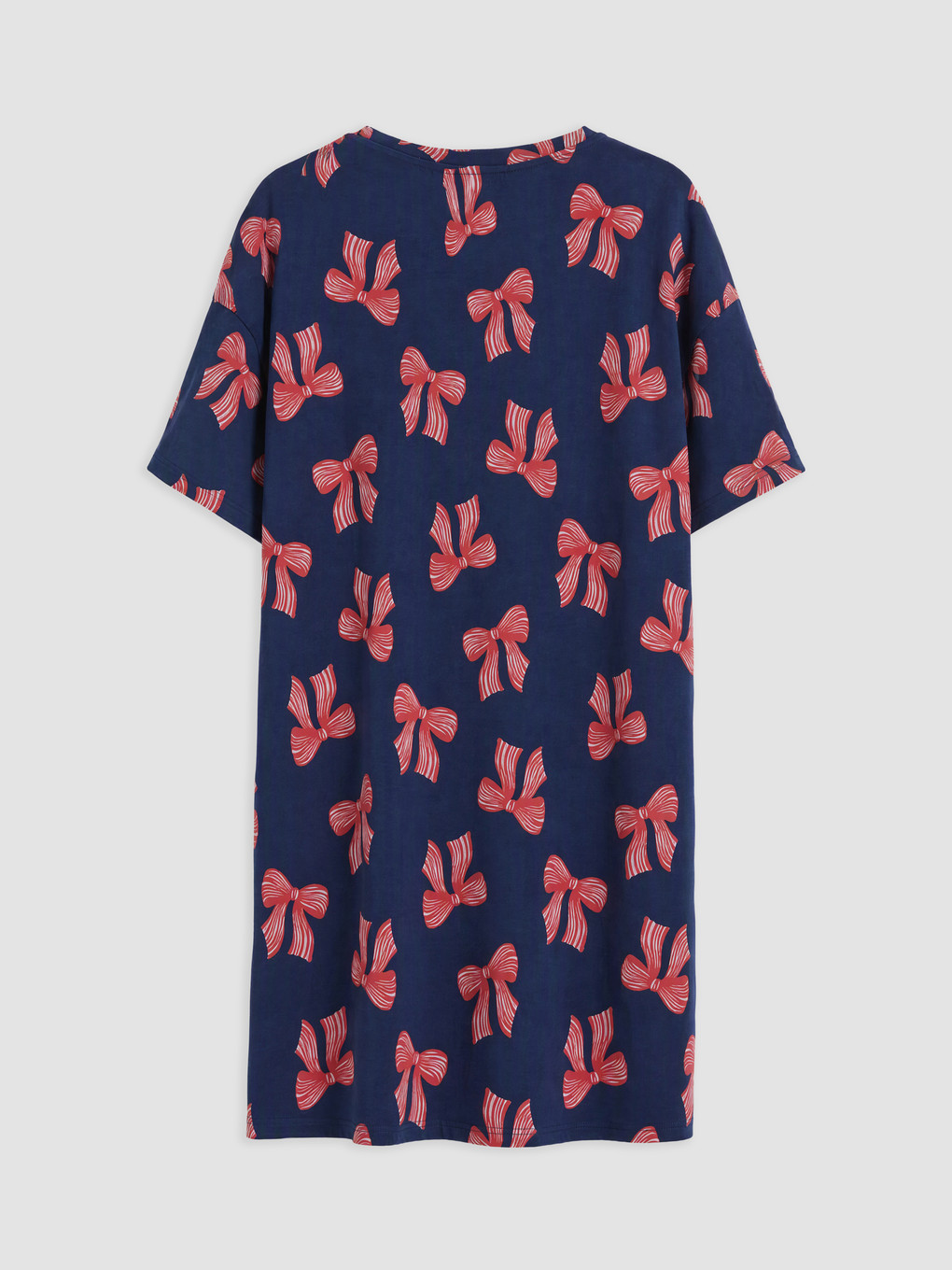 Bow Printed Women's Nightdress-1