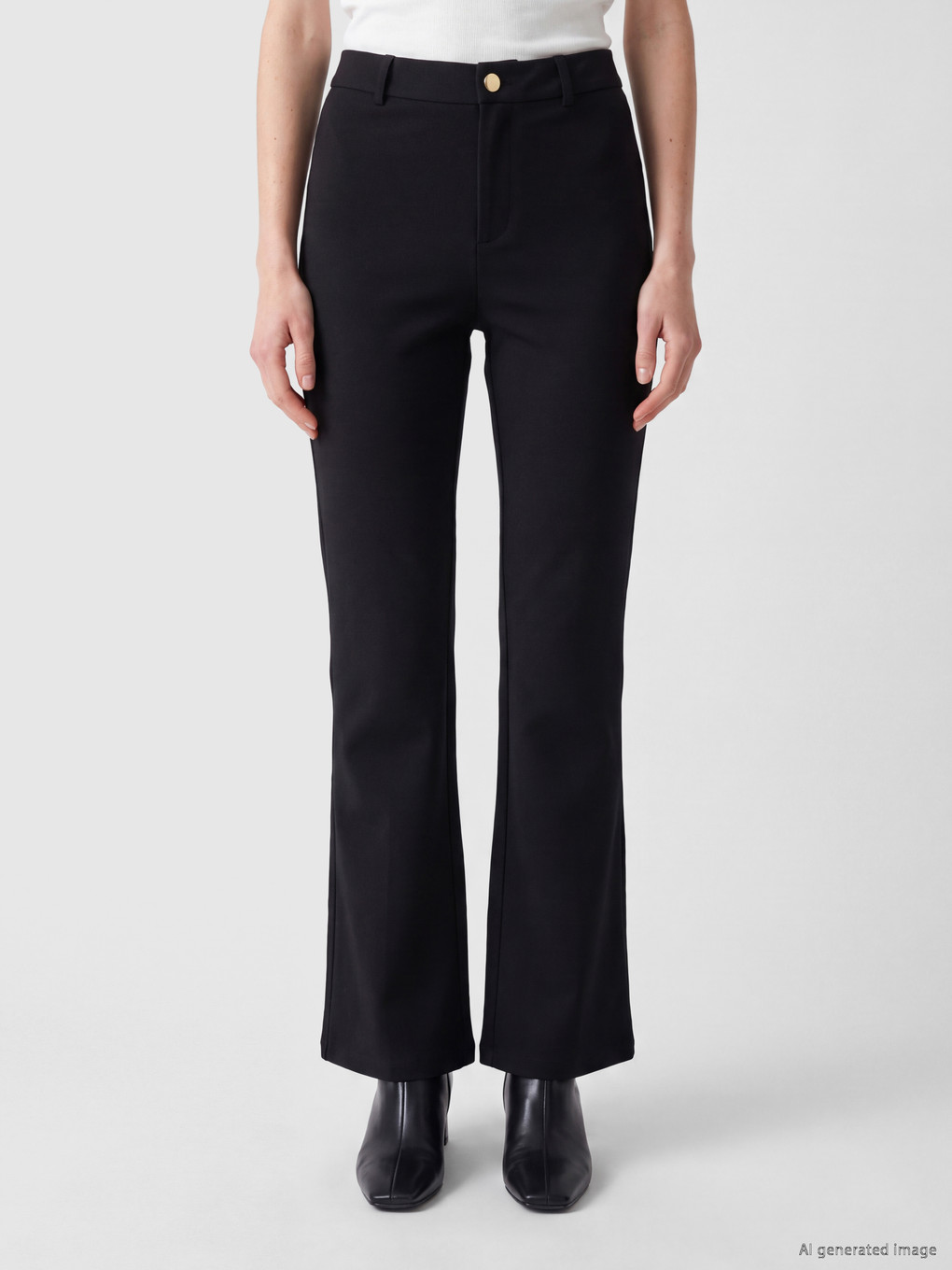 High Waist Flare Women's Trousers-1