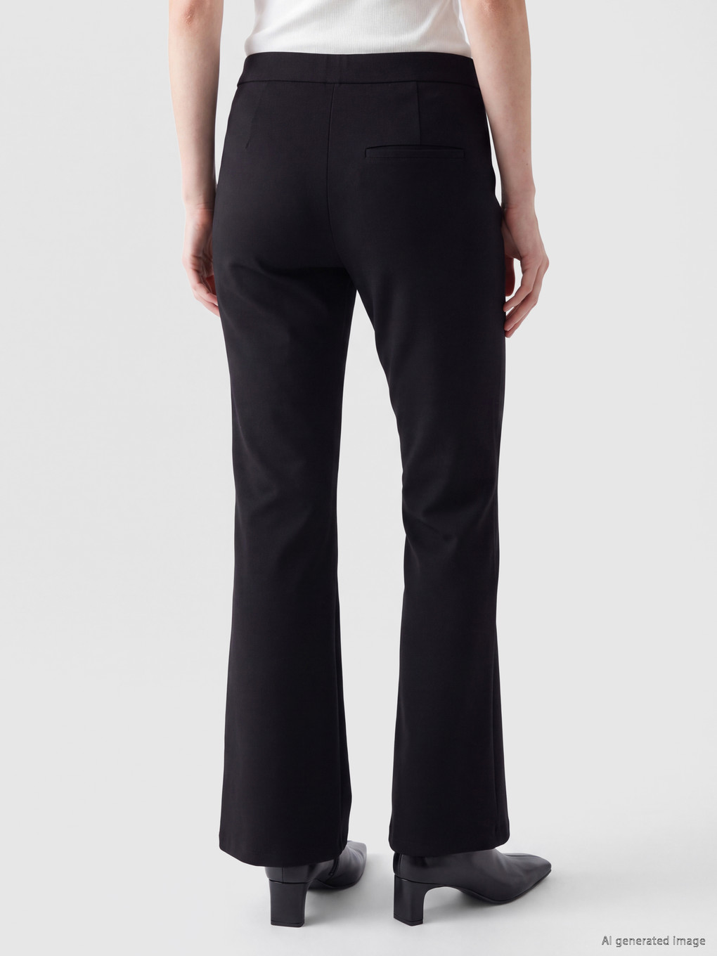 High Waist Flare Women's Trousers-3