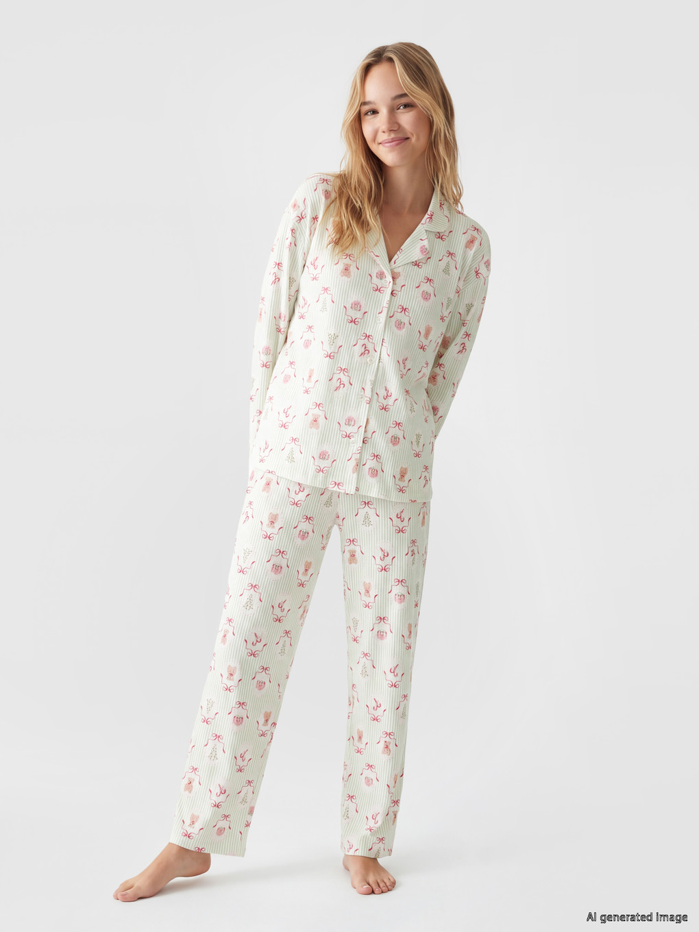 Woman Green Pyjama Set