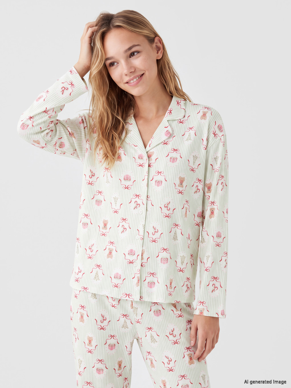 Woman Green Pyjama Set-1