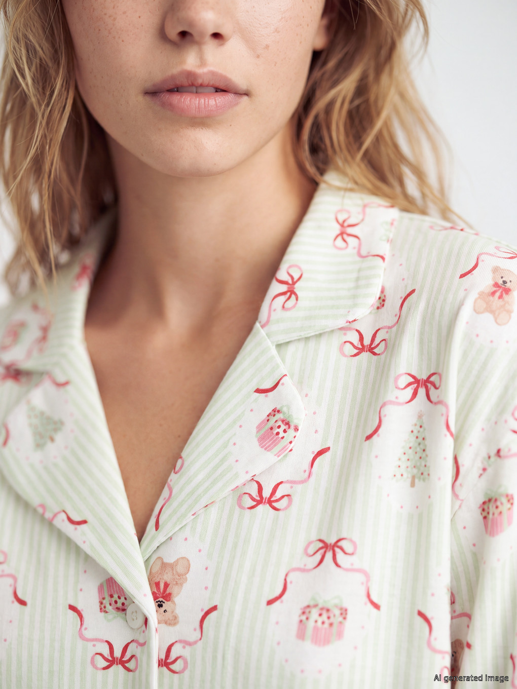 Woman Green Pyjama Set-2
