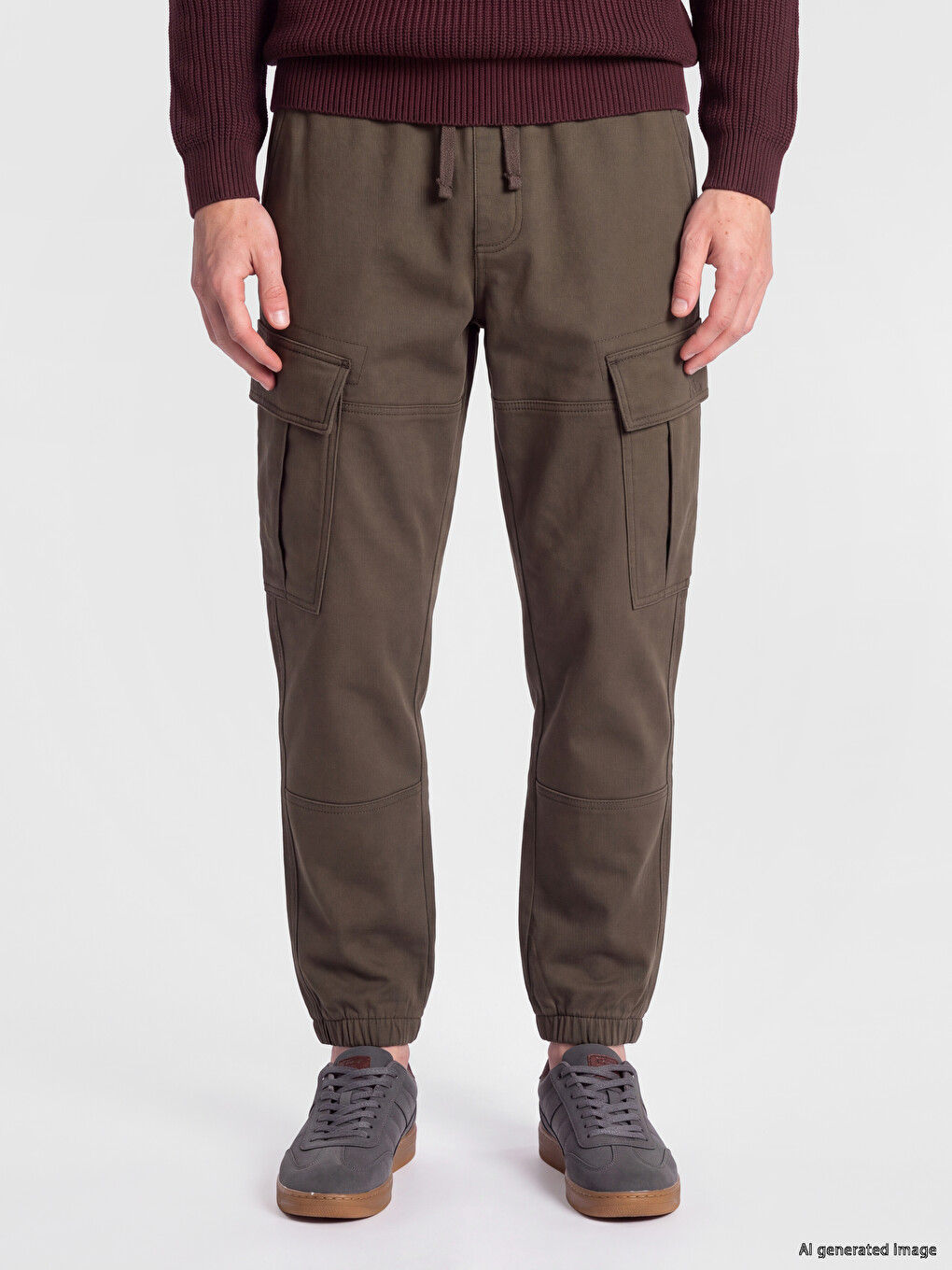 Man Khaki Trousers-1