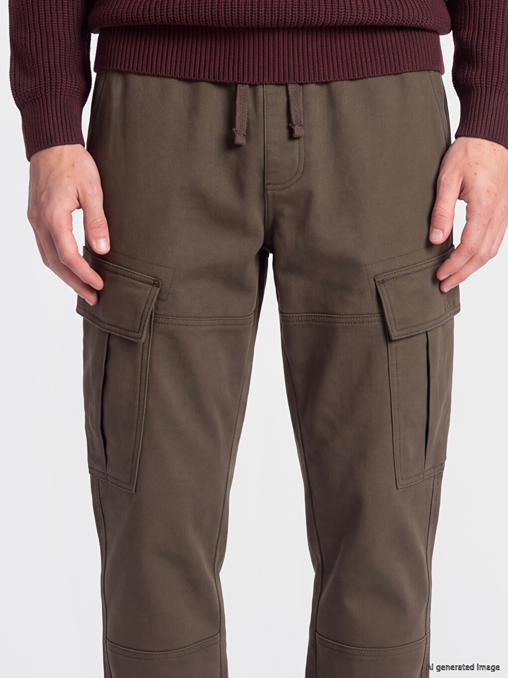 Man Khaki Trousers-2